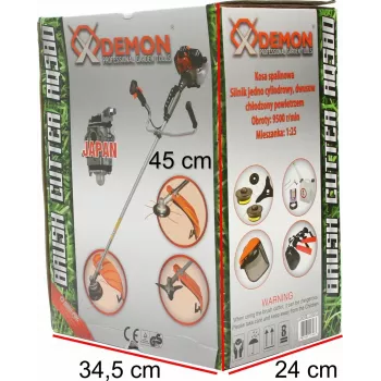 KOSS DEMON RQ580 benzininis žoliapjovės trimmeris – 51,7 cm³, 2 taktų, 5,2 AG, dviguba linija su smūgio padavimu, dviračio tipo rankena