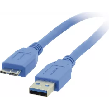 Kramer Electronics C-USB3/MICROB-3 USB 3.2 Gen 1 kabelis, USB-A vyriškas į Micro-USB B vyriškas, 0,9 m, mėlynas 96-02356003