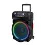 KRUGER & MATZ KM1718 60W nešiojama aktyvi PA kolonėlė su dviem UHF belaidžiais mikrofonais, Bluetooth, USB, SD, FM, LED efektais