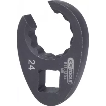 KS TOOLS 1/2 colio atviras žiedinis veržliaraktis stabdžių vamzdelių veržlėms, 24 mm (913.1304)