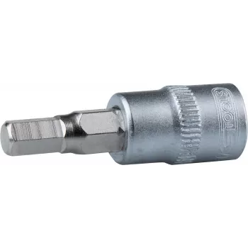 KS TOOLS 1/4 colio antgalio lizdas šešiakampis 3mm, kalta chromo vanadžio plieno, matinis chromuotas 911.1436