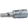 KS TOOLS 1/4 colio antgalio lizdas šešiakampis 3mm, kalta chromo vanadžio plieno, matinis chromuotas 911.1436