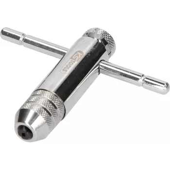 KS TOOLS 1/4 colio šešiabriaunis antgalių laikiklis su reversiniu reketo galvute, 85 mm, 72 dantų, chromo vanadžio plienas, DIN 3126 / ISO 1173 331.0660