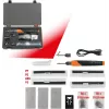 KS TOOLS 150.1010 belaidis plastiko taisymo rinkinys, 134 dalių, 3,7 V ličio jonų karštųjų kabių segiklis su 200 nerūdijančio plieno kabių, 450 °C, dėklas