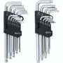 KS TOOLS 22 dalių šešiakampių ir TORX L formos raktų rinkinys su rutuliniu antgaliu ir laikikliu