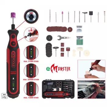KS Tools 515.3990 Belaidis daugiafunkcis įrankis 7,2V 1Ah su universaliu osciliaciniu įtvaru