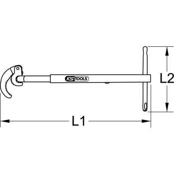 KS TOOLS teleskopinis praustuvo veržliaraktis, Ø 32-63mm (126.2000)