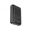 KSIX Powerbank Mini 10000mAh 10W su kabeliu USB-A USB-C juoda