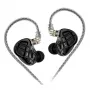 KZ ZAR NO MIC – Ausinės In-Ear Monitor, 8 tvarkyklių hibridas, 1 dinaminė + 7 subalansuoto armatūros, nuimamas kabelis, 3,5 mm lizdas, tamsiai pilka