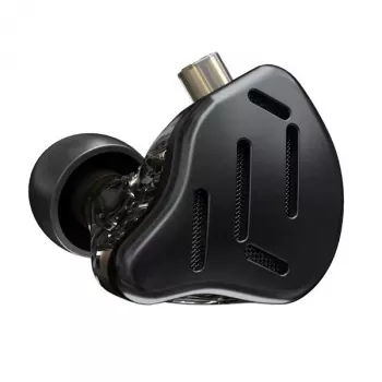 KZ ZAX NO MIC Į ausį įdedamos ausinės su 1 dinaminiu + 7 subalansuoto armatūros tvarkyklėmis, 10 mm dinaminiu tvarkykle, 24Ω varža, 113 dB jautrumu, atjungiamu 2 kaiščių laidu, juodos spalvos