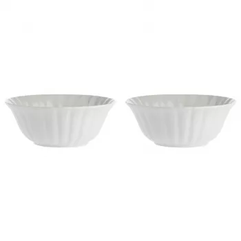 LA PORCELLANA BIANCA Ducale salotų dubenėlių rinkinys (2 vnt.), balti, 23 cm