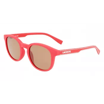 Lacoste Childish L3644S-615 Akiniai - Raudoni Rėmeliai, Pilki Lęšiai - 48/21/135 mm - Vaikams Unisex