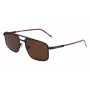 Lacoste L255S-5619201 Vyriški stačiakampiai akiniai nuo saulės – Havana/Tortoise rėmelis, žali lęšiai, 56/19/145 mm
