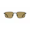 LACOSTE L277S-5519002 Vyriški stačiakampiai akiniai nuo saulės – juodas acetatinis rėmas, pilki polikarbonatiniai lęšiai, UV400 apsauga