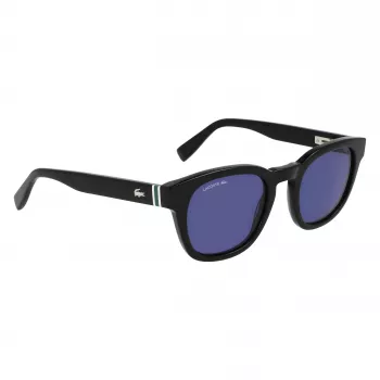 Lacoste L6015SN-1 Unisex Akiniai Nuo Saulės Juodas Rėmelis Pilki Lęšiai 49mm