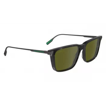 Lacoste L6017S5517240 Vyriški stačiakampiai akiniai nuo saulės Havana rudos spalvos lęšiai 55/17/145 mm