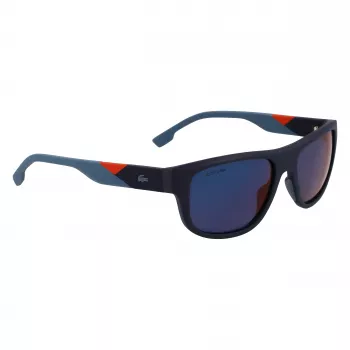 Lacoste L6042S-424 vyriški stačiakampiai akiniai nuo saulės mėlyni 55/17/145 mm
