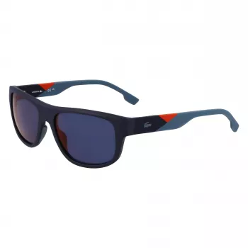Lacoste L6042S-424 vyriški stačiakampiai akiniai nuo saulės mėlyni 55/17/145 mm