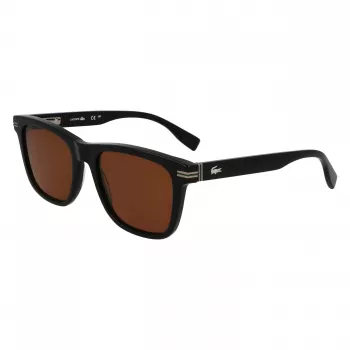 Lacoste L6045S-1 vyriški akiniai nuo saulės, juodas acetato rėmelis, pilki polikarbonato lęšiai, 54/19/145 mm
