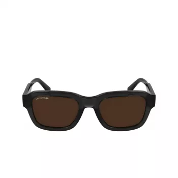Lacoste L6048S-035 vyriški akiniai nuo saulės, stačiakampis acetatinis rėmelis, tamsiai pilki lęšiai, 51 mm