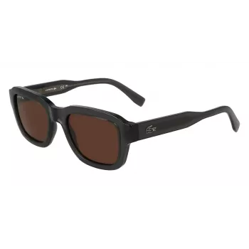 Lacoste L6048S-035 vyriški akiniai nuo saulės, stačiakampis acetatinis rėmelis, tamsiai pilki lęšiai, 51 mm