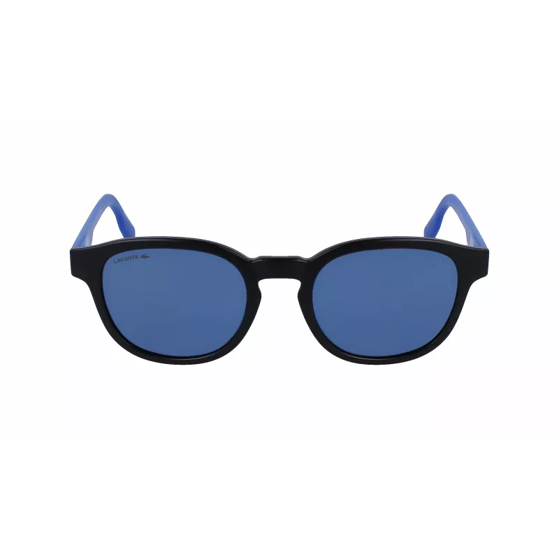 LACOSTE L968SX-002 Unisex akiniai nuo saulės, juodas rėmelis, pilki lęšiai, 51 mm