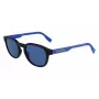 LACOSTE L968SX-002 Unisex akiniai nuo saulės, juodas rėmelis, pilki lęšiai, 51 mm