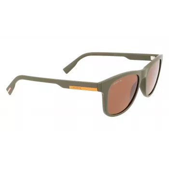 LACOSTE L969S-5420317 Unisex Rectangular Sunglasses - Black Frame Grey Lens 54/20/145 mm