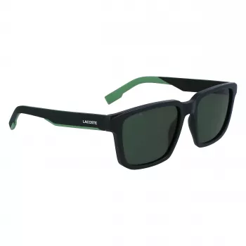 Lacoste L999S-301 vyriški akiniai nuo saulės, matinio žalio rėmelio, tamsiai žali stiklai, 55/18/145 mm