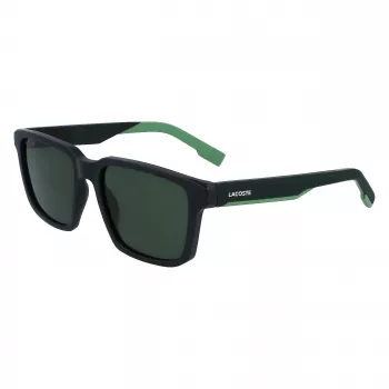Lacoste L999S-301 vyriški akiniai nuo saulės, matinio žalio rėmelio, tamsiai žali stiklai, 55/18/145 mm