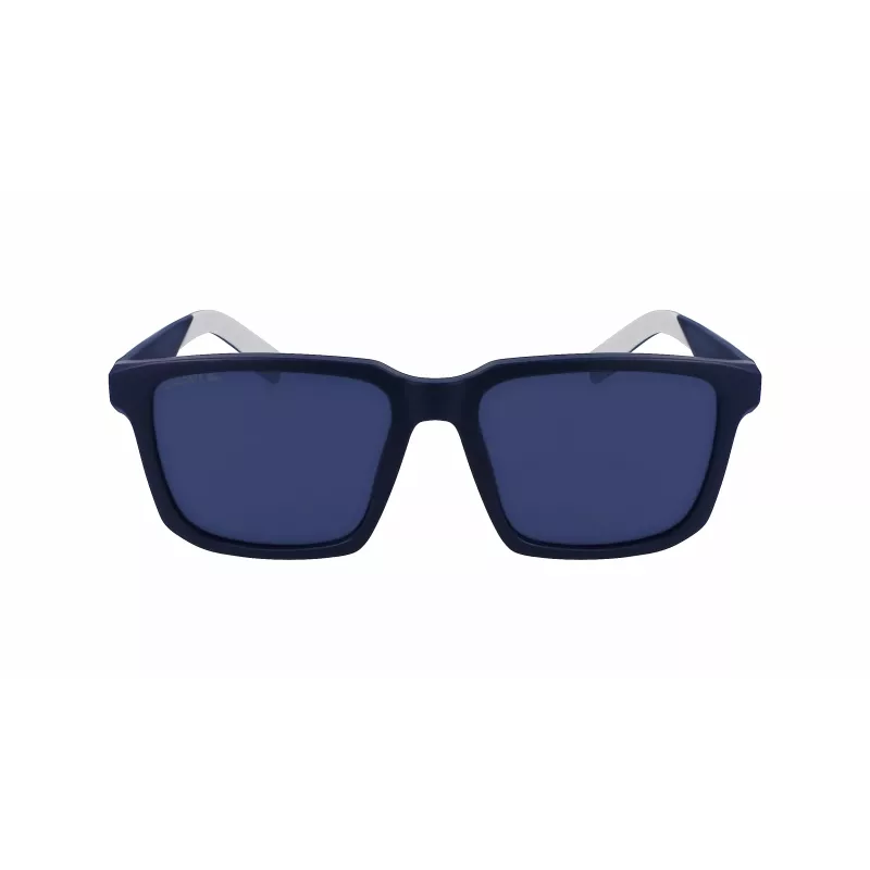 Lacoste L999S-401 vyriški akiniai nuo saulės – Havanos acetato rėmelis, mėlyni polikarbonatiniai lęšiai, UV400 apsauga