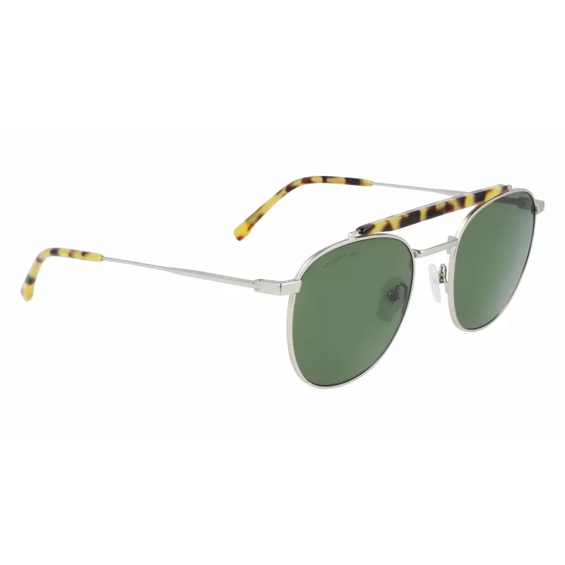 Lacoste vyriški akiniai nuo saulės L241S-045 tamsiai pilki stačiakampiai pilno rėmo acetatas UV400