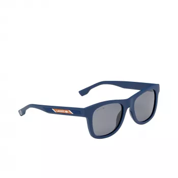 LACOSTE AKINIAI NUO SAULĖS L3651SRG-400 Unisex Matiškai Mėlyni Stačiakampiai Visiškai Rėminiai 48/17/130 mm
