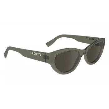 Lacoste moteriški akiniai nuo saulės L6013S5418210 Havana acetatinis kvadratinis rėmelis rudi gradientiniai lęšiai 54mm