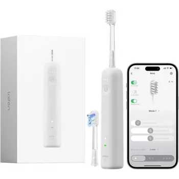 Laifen Wave Elektrinis dantų šepetėlis – Pilka – Dviejų ašių servovariklis, 66 000 judesių/min, Bluetooth, IPX7