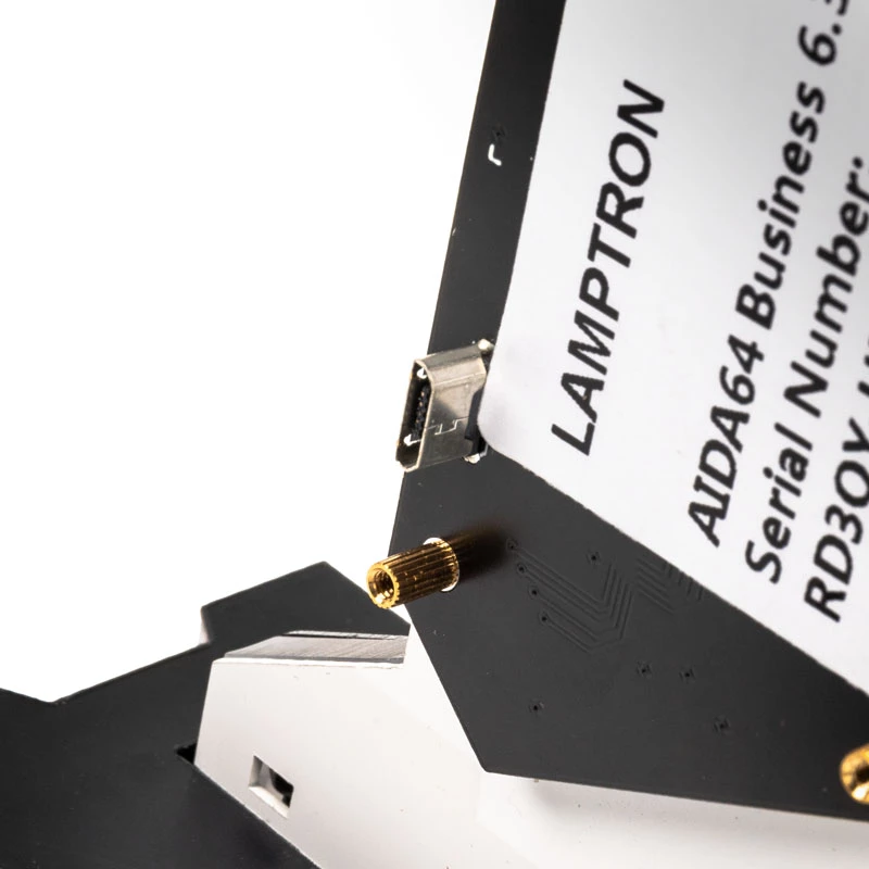 Lamptron Vertical GPU Holder with Display - Juodas