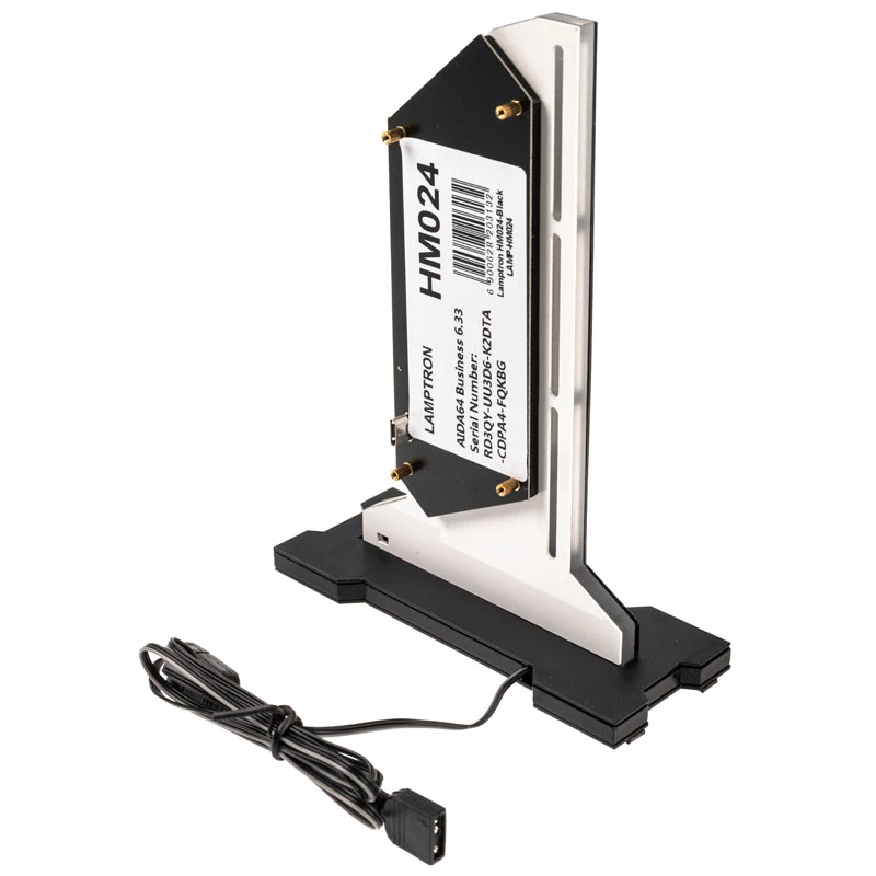 Lamptron Vertical GPU Holder with Display - Juodas