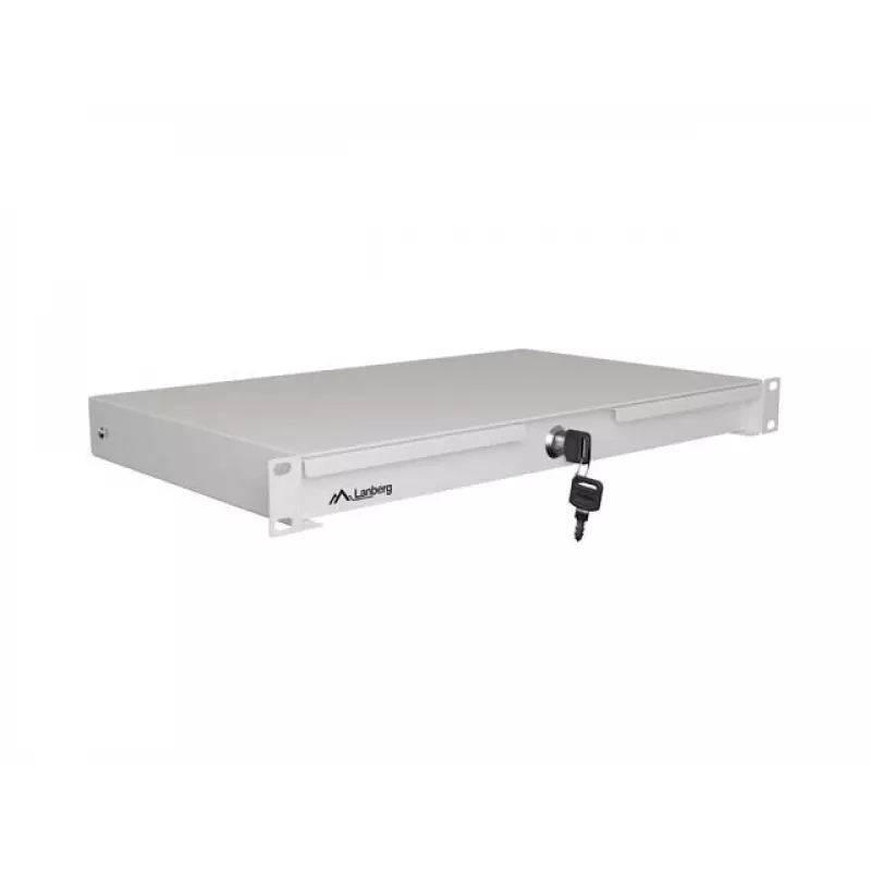 LANBERG 1U 19 colių ištraukiamas stalčius 270 mm gylio pilkas (30 kg talpa)