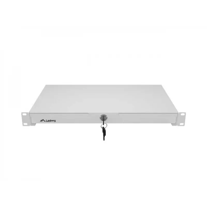 LANBERG 1U 19 colių ištraukiamas stalčius 270 mm gylio pilkas (30 kg talpa)
