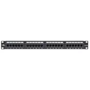 LANVIEW LPP110 1U 24-Port Cat5e RJ-45 Neekranuotas skirstymo pultas (Krone IDC)