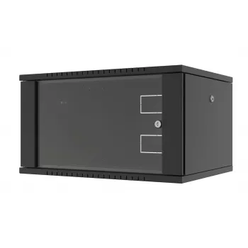 LANVIEW Quick Assembly Flat Pack 19 sieninis tinklo spintas – 6U, 19 colių, juodos spalvos