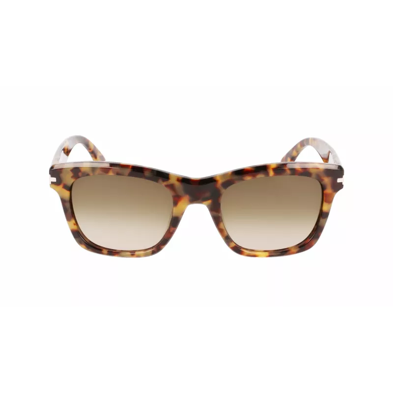 LANVIN LNV620S-213 Vyriški kvadratiniai acetatiniai akiniai nuo saulės Havana Brown Gradient 52mm
