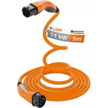 LAPP MOBILITY HELIX® Type 2 elektromobilio įkrovimo kabelis 11 kW 5 m oranžinis 61796