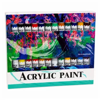 LEAN Artistic Acrylic Paint Set 24 Colors 12 ml
