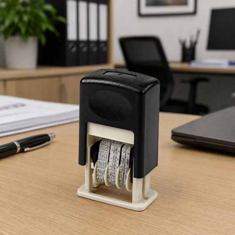 LEAN automatinis datos antspaudas su reguliavimu, juodos spalvos