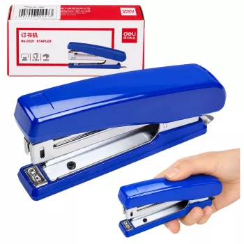LEAN Blue Plastic Office Stapler iki 20 lapų 24/6 segtukams