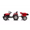 LEAN CARS 24V baterijomis varomas traktorius HC-306 raudonas su priekaba | Kur.lt