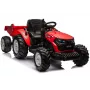LEAN CARS 24V baterijomis varomas traktorius HC-306 raudonas su priekaba | Kur.lt
