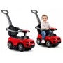 LEAN CARS 614W Vaikiškas stumiamas automobilis su tėvų rankena - Raudonas