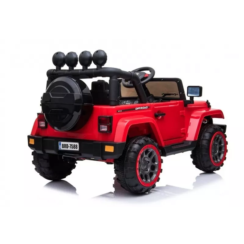 LEAN CARS akumuliatorinis automobilis Jeep BRD-7588 raudonas 4x4 7408